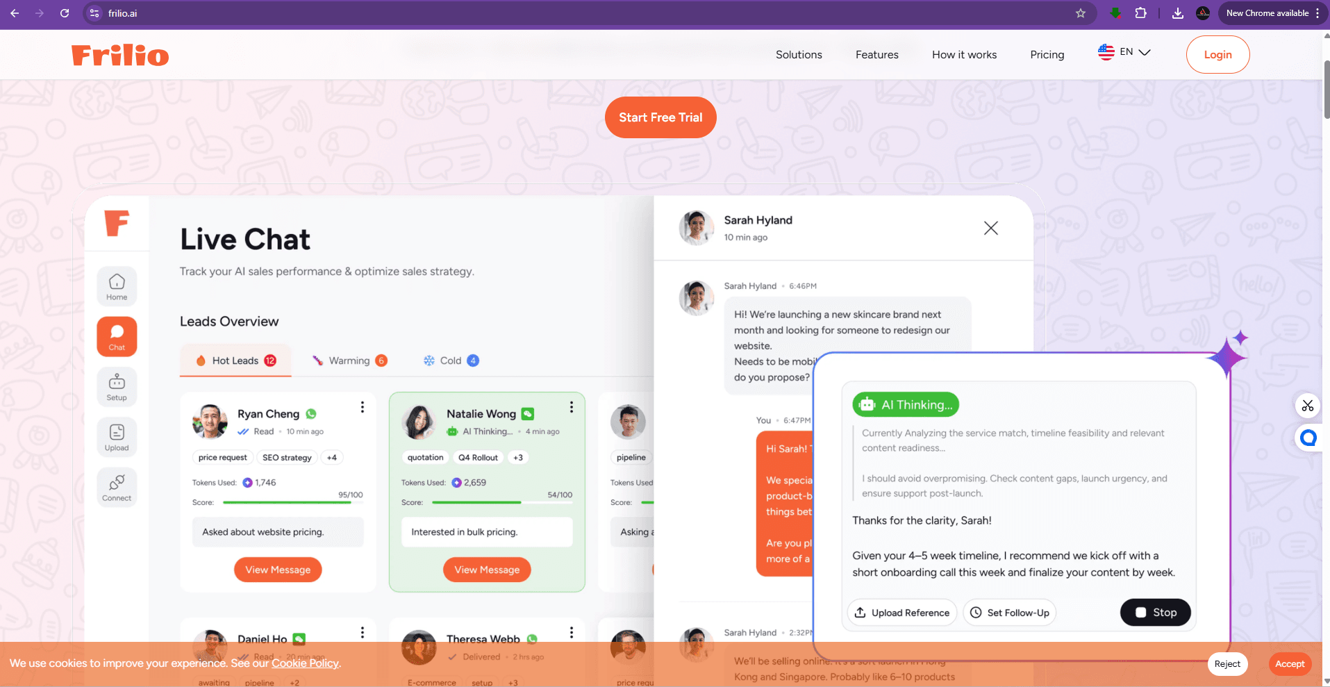 Work item: Frilio AI Business Automation WebApp
