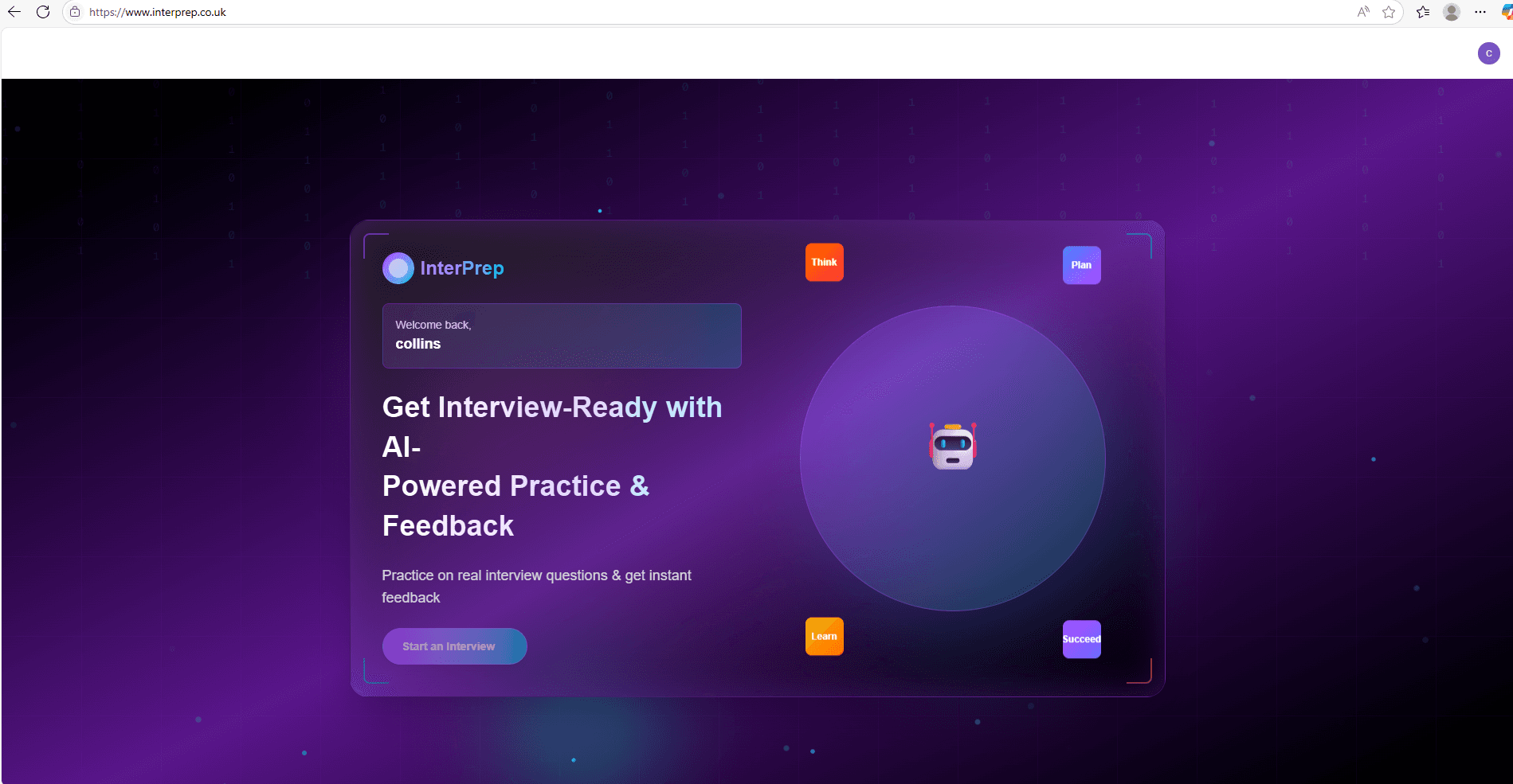 Work item: InterPrep AI Interview prep WebApp