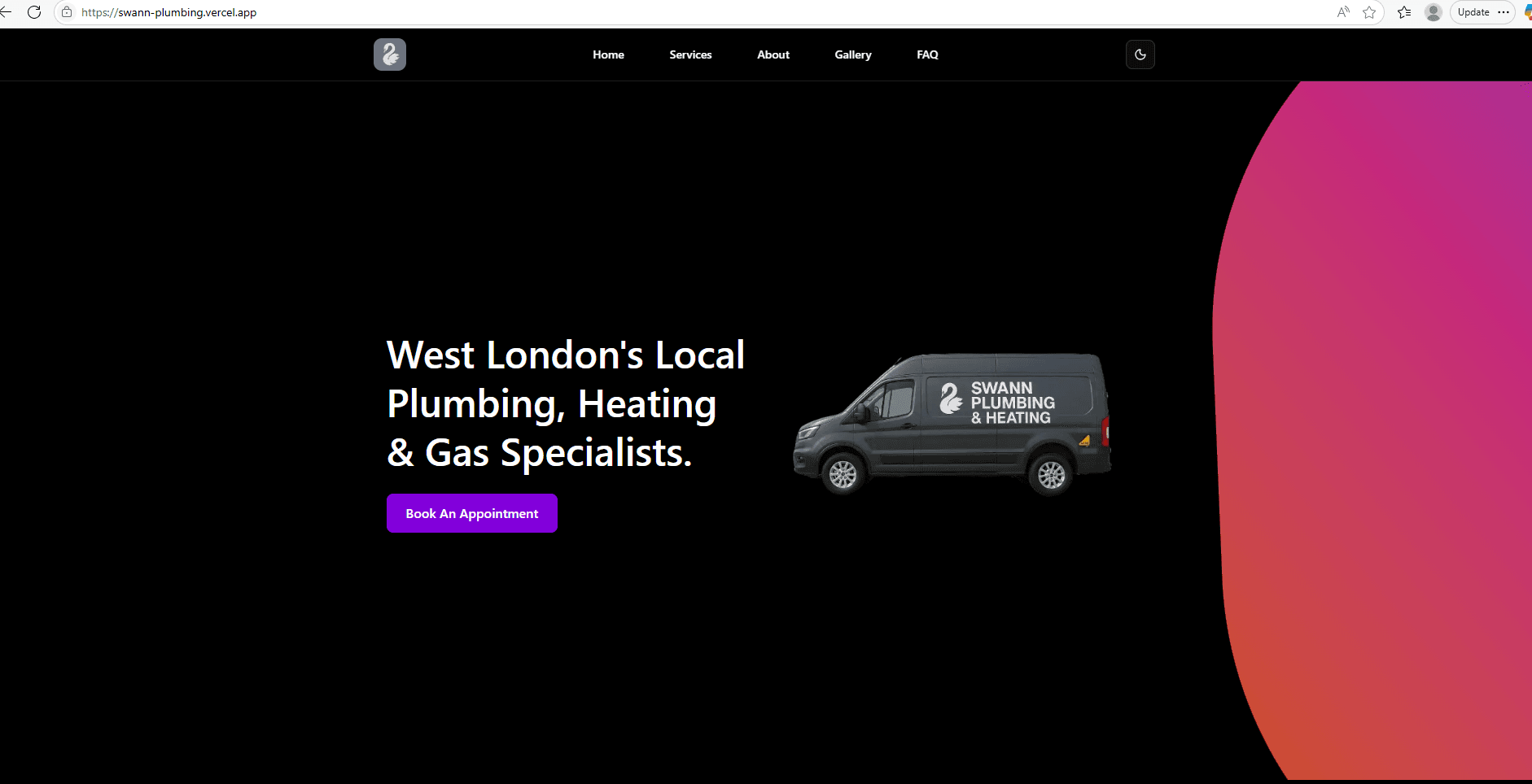 Work item: Swann Plumbing and Heating Website