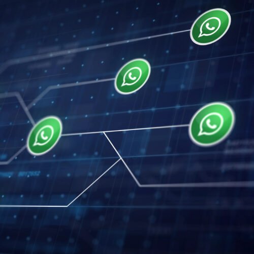 Whatsapp Icon Line Connection of Circuit Board Whatsapp Client Communications Manager